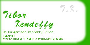 tibor kendeffy business card